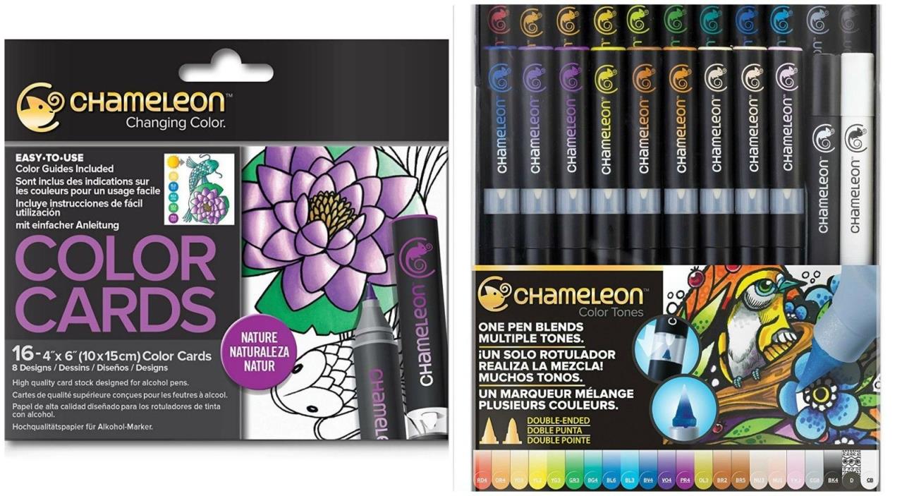 NEW - Chameleon - 22 Pen/Marker Deluxe Set w/Nature Color Cards - FREE SHIPPING