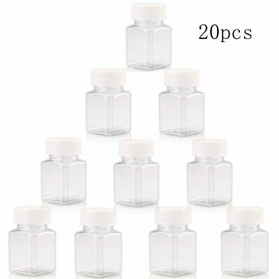 Eforstore Clear Plastic Bottles With Lids 60ml20/50/100pcs Clear Empty Bottles