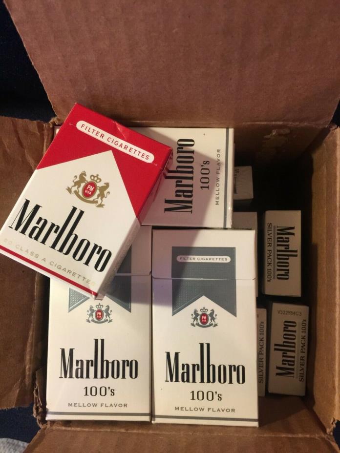 21 Marlboro Empty/no tobacco Cigarette flip top packs Boxes crafts art shipping
