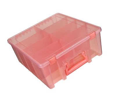 ArtBin Super Satchel Double Deep with Removable Dividers, Coral  Art and Craf...