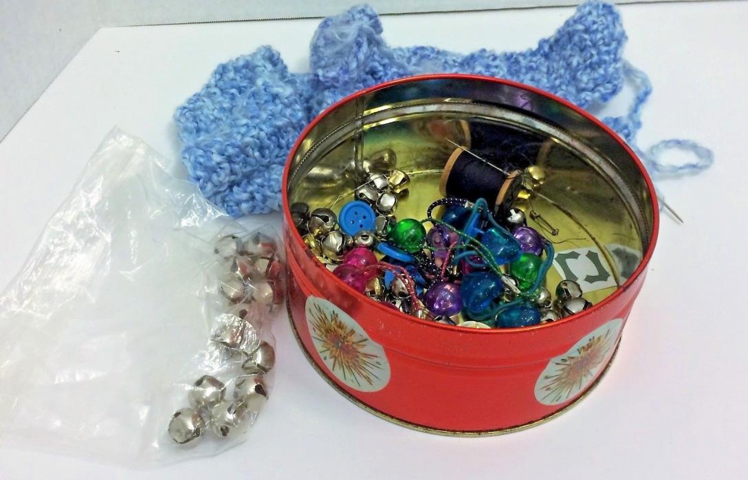 Round Tin Box With Mix for Craft