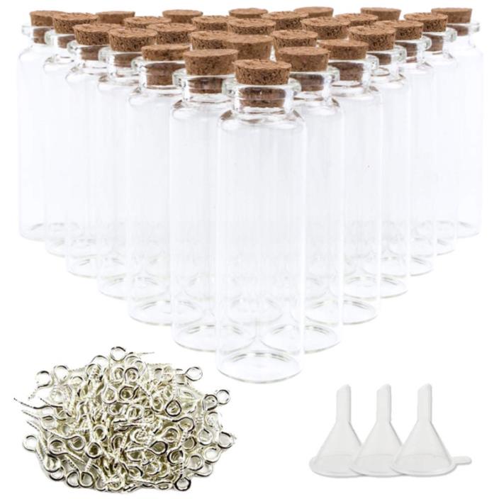 Superlady 36pcs 25ml Small Mini Glass bottles Jars with Cork Stoppers