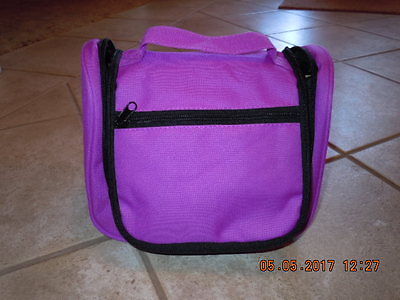 CANVAS TOTE BAG FOR CRAFTS TOOLS CARRYALL ORGANIZER LIGHT PURPLE