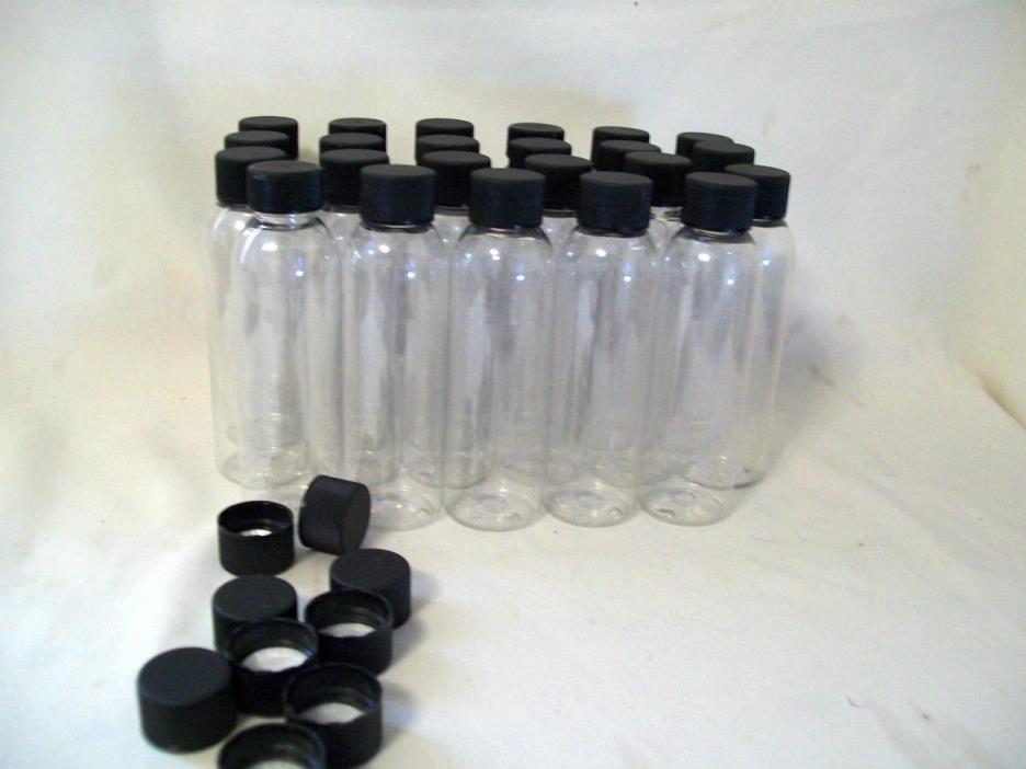 Jar 4oz Clear Plastic PET Jars With  Black Lid  Spice Jars 23 with 9 extra lid