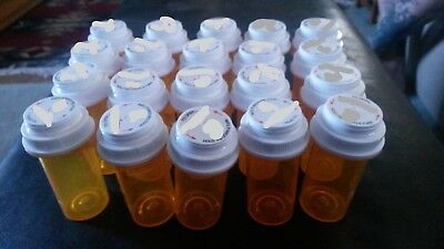 Lot of 20 Bottles Prescription Medicine Plastic Crafts Fishing Storage Beading