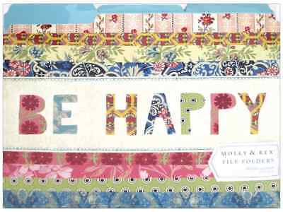 Molly & Rex File Folders 10 pc. Be Happy Patchwork