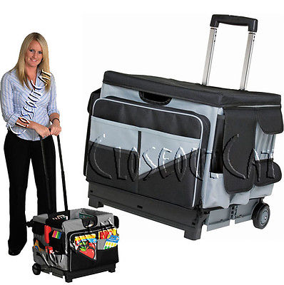 NEW Memory Stor ROLLING ORGANIZER PULL CART Teacher Office File Tool Storage BAG