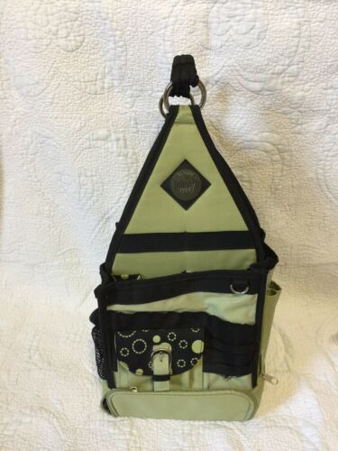 Tote-Ally Cool! On-the-Go Canvas Scrapbook Tote Craft Tool Storage Green/Black