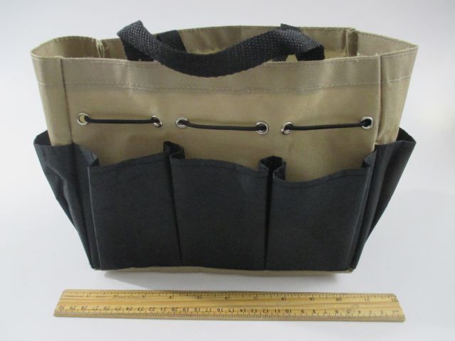 Lot of 3 NEW Scrapbooking Project Tote Caddy Black Khaki Craft MPN 1613 Allary