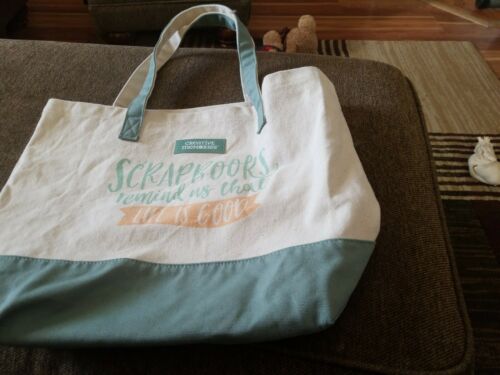 Creative Memories Canvas tote bag scrap booking Reminds us of that life is good