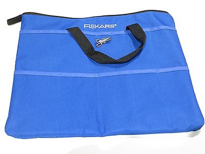FISKARS Scrapbook Craft Zipper Tote Bag Royal Blue 16 x 13 With Collectors PIN