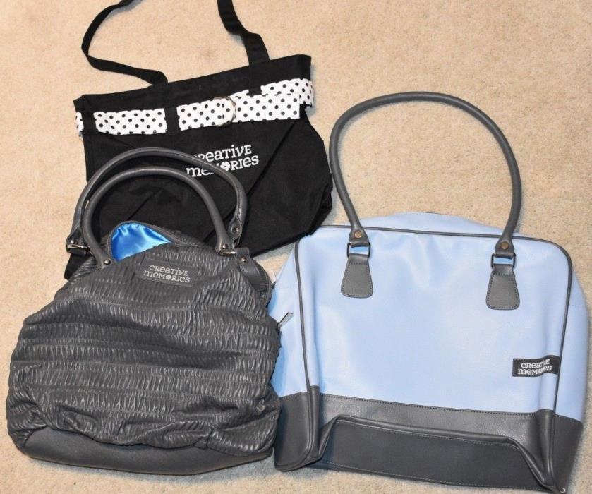 Creative Memories Lot of 3 Purses or Tote Bags. Great for scrapbooking