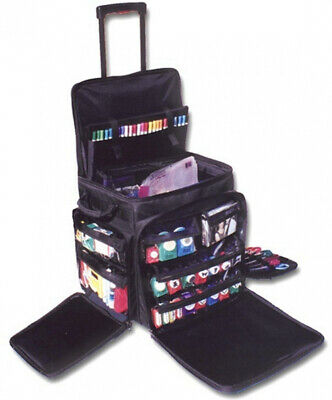 Rolling Craft Tote XXL Black Organizer Bag Storage Luggage Travel Scrapbooking
