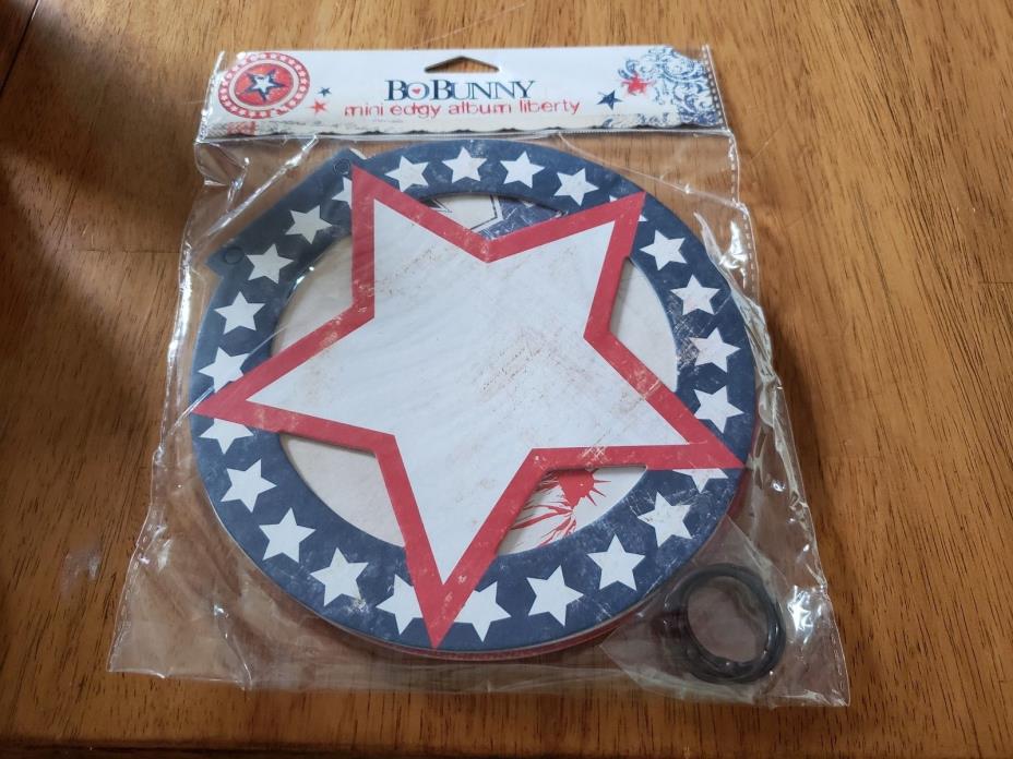 Crafting - Bo Bunny Mini Edgy Chipboard Liberty Album - NEW