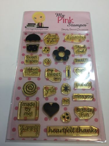 MY PINK STAMPER Simply Sweet Occasions stamps RETIRED NEW In Package HG1-433