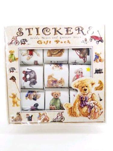 Teddy Bear & Antique Vintage Toys Stickers Gift Pack NEW in Box 100+ Set, Craft