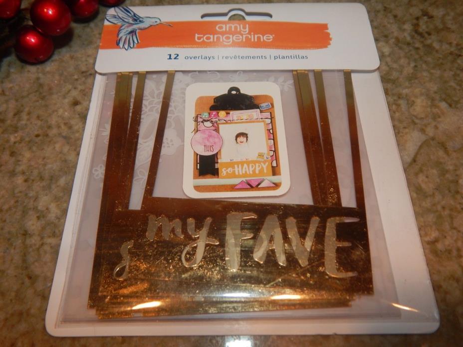 Amy Tan Better Together Photo Overlays 12/Pkg-Transparent & Gold F 718813739979