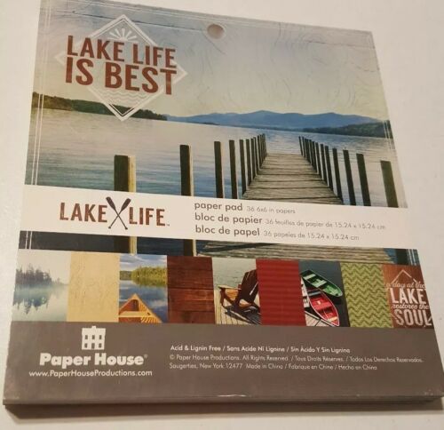 Lake life Paper Pad 6x6 paper house brand new