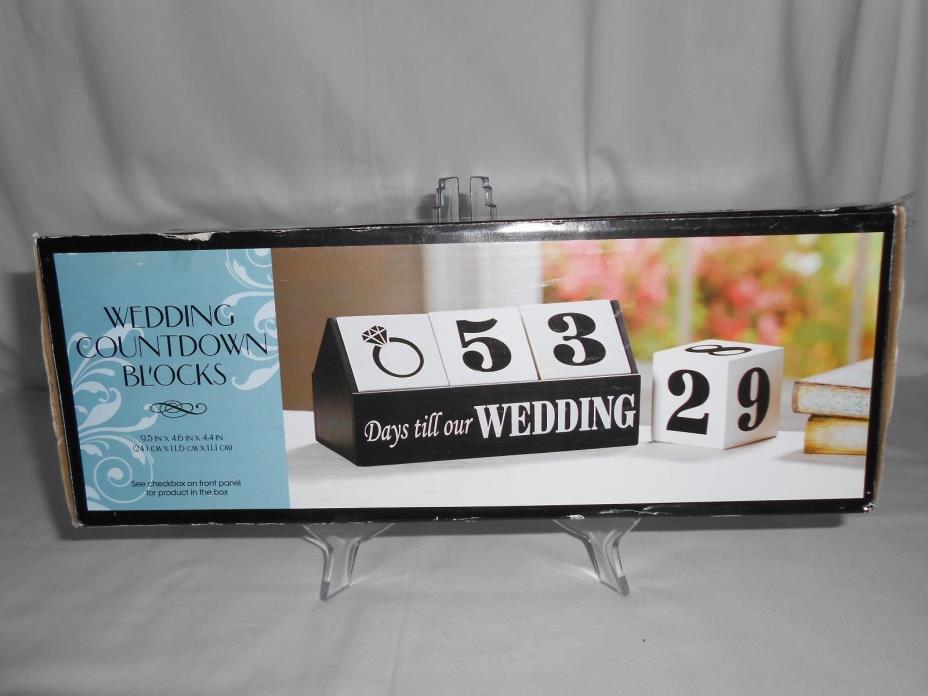 Chalkboard Wedding Day Countdown Blocks Assorted