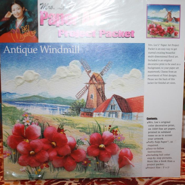NEW Mrs Lee's Paper Art Project packet Antique Windmill