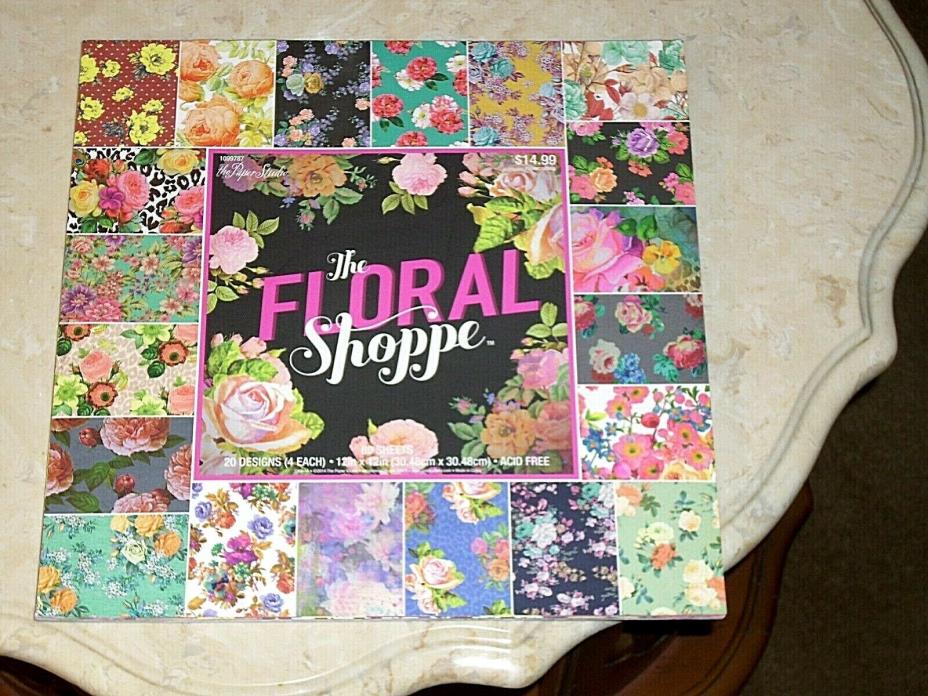 The Floral Shoppe 12 X 12 Scrapbooking Paper Pad 80 Sheets Colorful Bright Flo