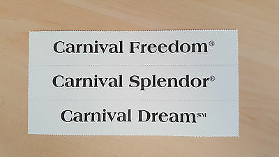 3 Carnival Cruise Titles: Freedom, Splendor, Dream