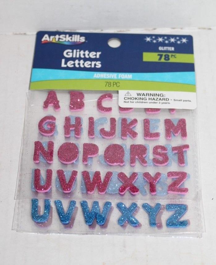 Art Skills Glitter Letters-Adhesive Foam-78Pc.