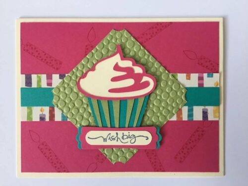 Stampin Up Card Kit - Birthday, Cupcake, Candles, Wish Big