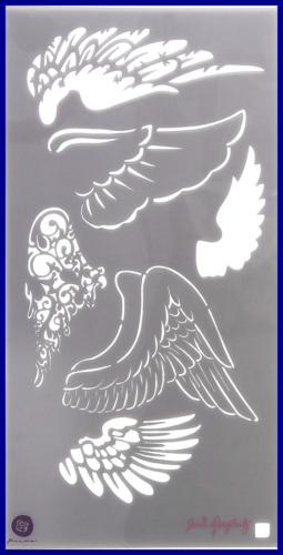 Wings Jamie Dougherty Bloom Stencil 6 X 12