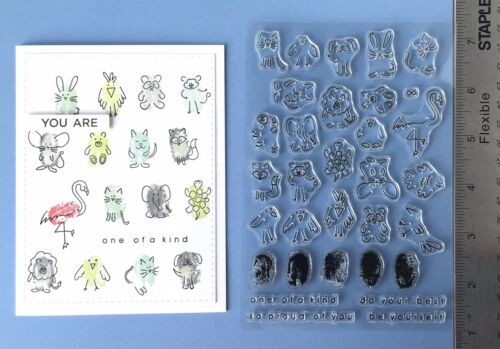 Thumbprint encouragement Proud of you Clear stamp card making SHIPS FROM CANADA
