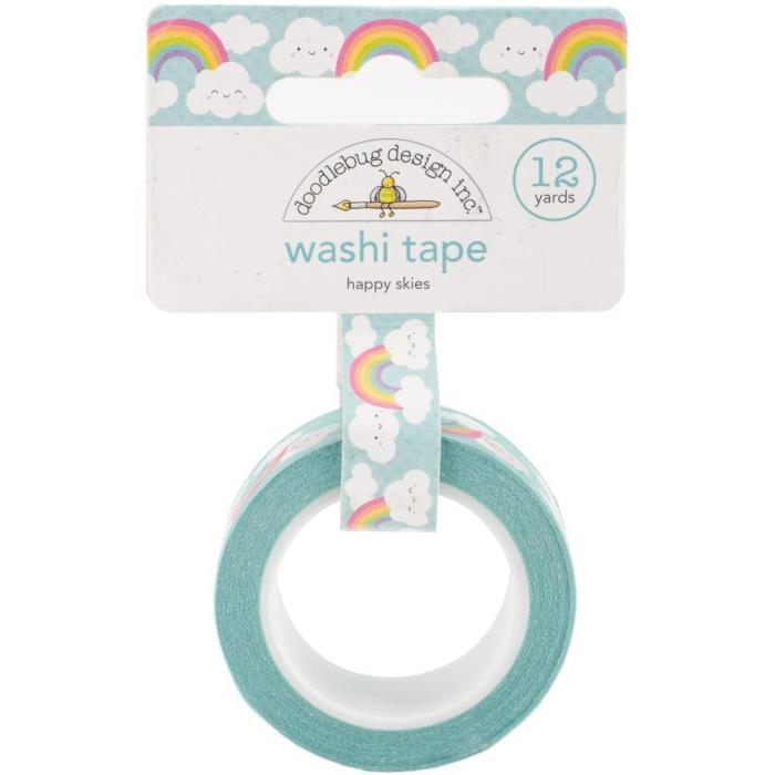 Doodlebug Design Happy Skies Clouds Rainbows Washi Tape 12yd 15mm