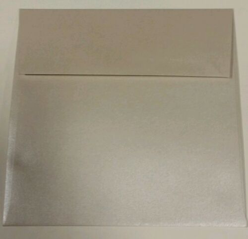 50 Square Flap 80# Invitation Greeting Card Envelopes 6.1/4 x 6 1/4 Silver
