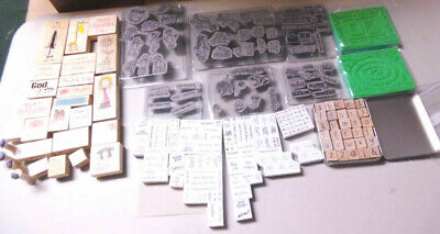 Rubber Stamps LOT for Cards Scrapbooks Crafts Good Condition
