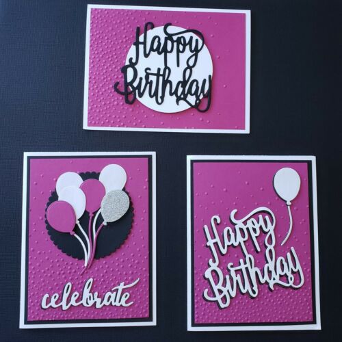 Stampin Up Birthday cards set of 3 handmade cards w/envelopes.
