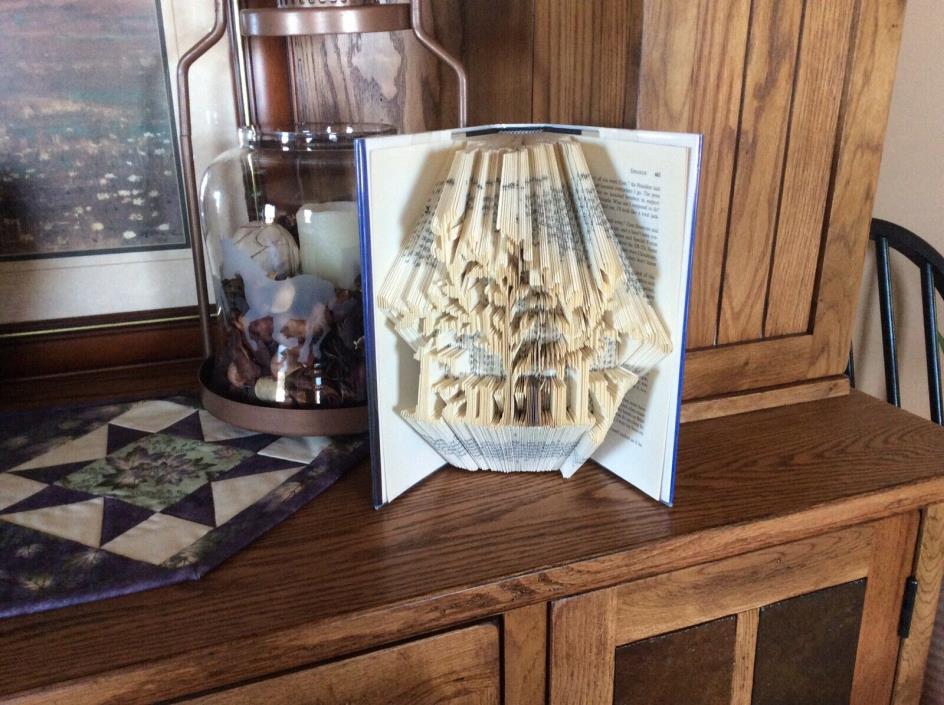 Folded Book Art “Family Tree” Handmade Great Unique Gift All Occasions