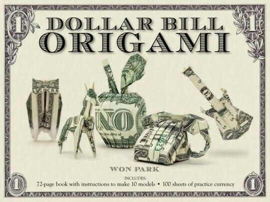 Dollar Bill Origami Kit Book and Practice Sheets Won Park, Collectible
