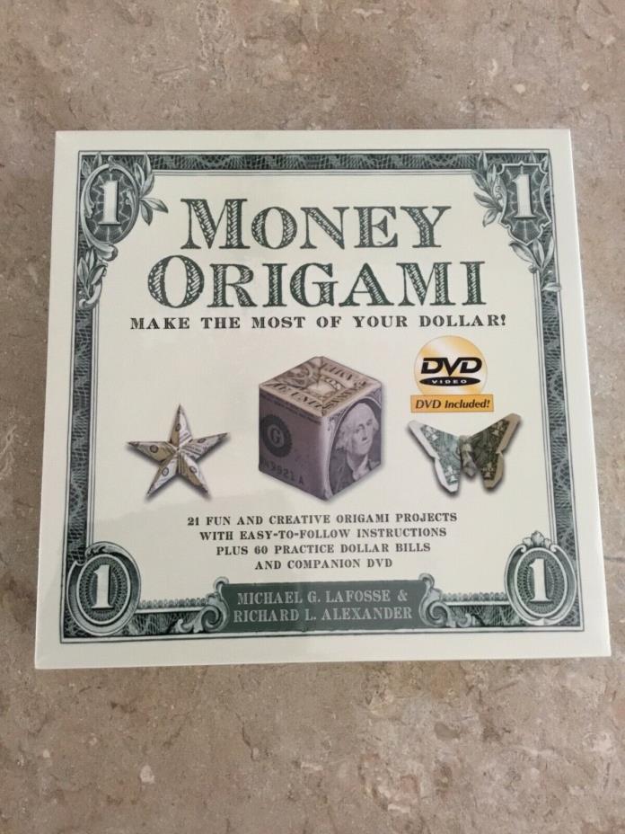 NEW Money Origami Kit Amazing Shapes Dollar Bill 64 Page Book DVD Factory Sealed