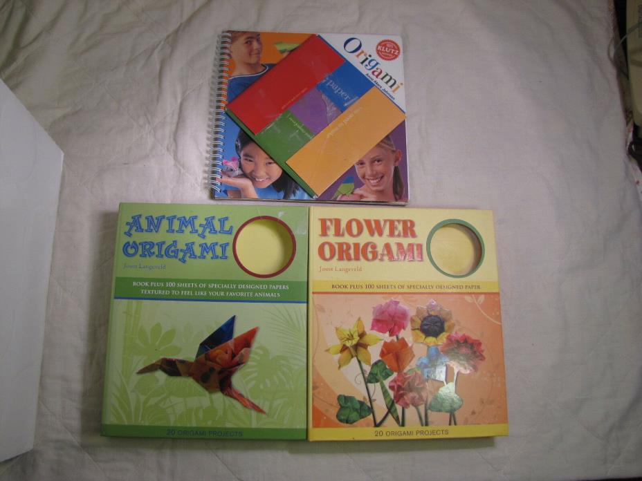 Three Origami books: Flower Origami; Animal Origami; Anne Akers Johnson's Origam