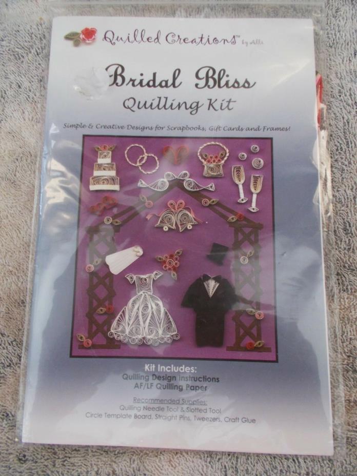 Bridal Bliss Paper Quilling Craft Kit New in Package Scrapbooking Card Making