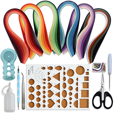 Paper Quilling Kits Board Pearl Pin Tweezers Awl Scissors Glue Bottle Art Crafts