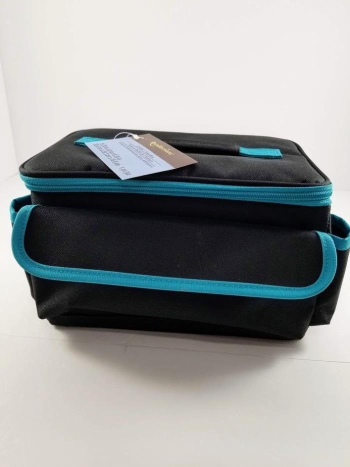 Recollections Crafter's Tool Box Black w/ Blue Trim
