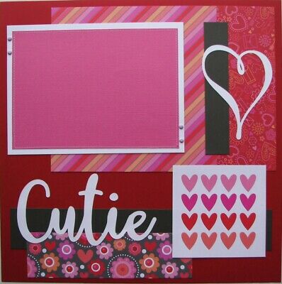 ~Cutie~valentine~Family~1 pre-made 12x12 scrapbook page~thebigbluebarn~