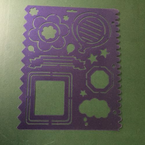 Scrapbooking Stencil Sheet Assorted Patterns Hard Plastic