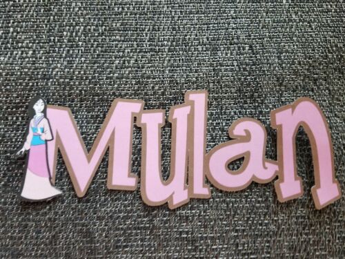 Disney Mulan title printed scrapbook page die cut