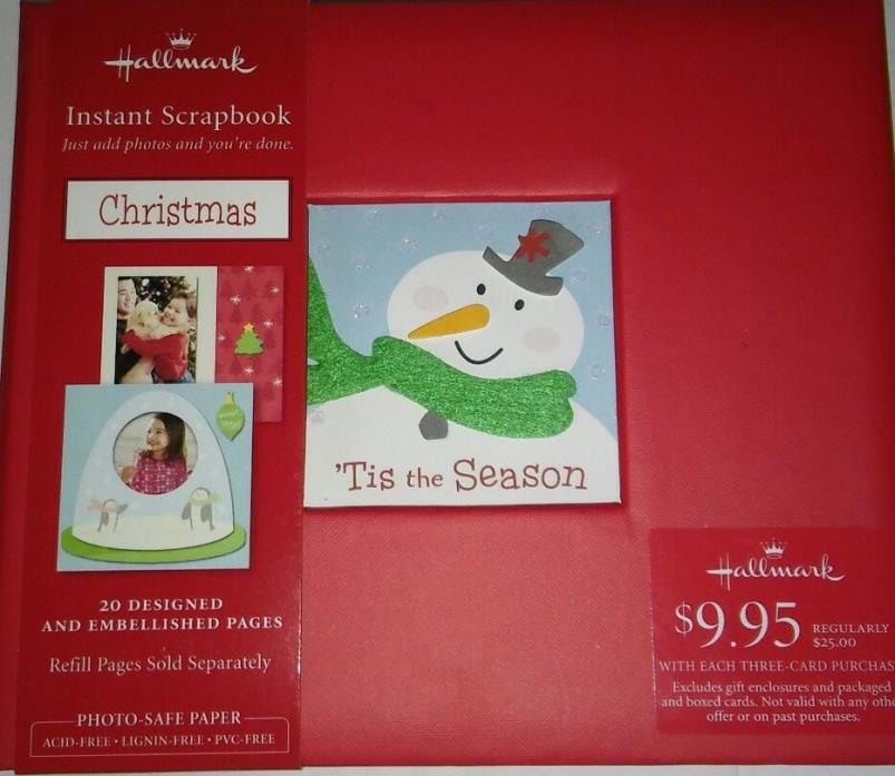 NEW* Hallmark Christmas Tis The Season Instant Scrapbook Album 6x6 *NWT*