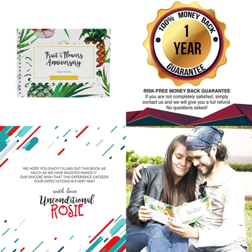 Unique 4Th Wedding Anniversary Memory Book W Stickers & A Matching Card 5 Second