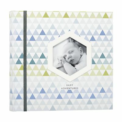 C.R. Gibson Wilderness Geometric Design Baby Boy Photo Album Journal 80 Pages