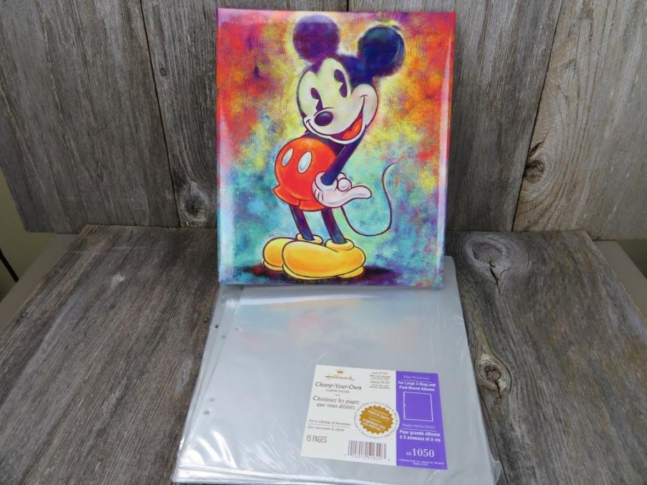 Mickey Mouse Photo Album Scrapbook Hallmark Disney Page Refills Picture Book