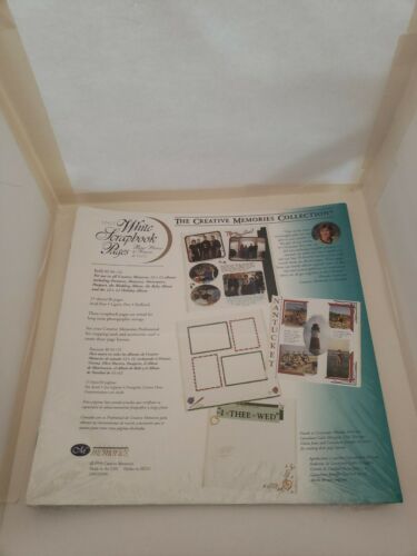 Creative Memories 12x12 White Scrapbook Pages 15 sheets / 30 pages 1999 RCM-12S