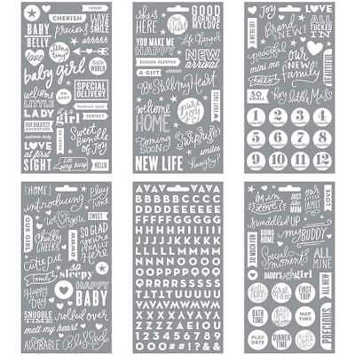 Me & My Big Ideas Pocket Pages Clear Stickers 6 Sheets/Pkg Baby G 673807987951